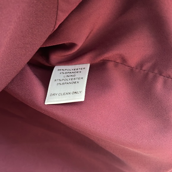 Holiday Berry Burgundy Purple Blazer Preppy with Silver Front Zipper - Picture 4 of 5